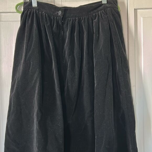 VIntage 90s 100% Cotton Velvet Maxi Skirt - Sarah Chapman - Size 14 - Picture 7 of 7